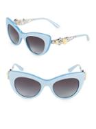 Dolce & Gabbana 52mm Embellished Cat Eye Sunglasses