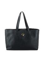 Versace Collection Magnetic Snap Leather Tote