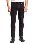 Yves Saint Laurent Ripped Straight-fit Jeans