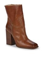 Saint Laurent Jodie Block-heel Leather Ankle Boots