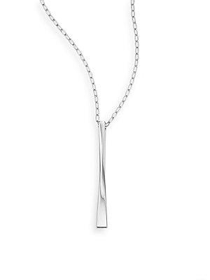 Saks Fifth Avenue Sterling Silver Modern Bar Pendant Necklace