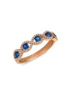 Le Vian 14k Strawberry Gold&reg; Blueberry Sapphire&trade; & Vanilla Diamonds&reg; Ring