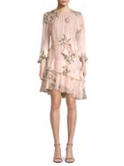 Joie Kayane Asymmetric Silk Ruffle Dress