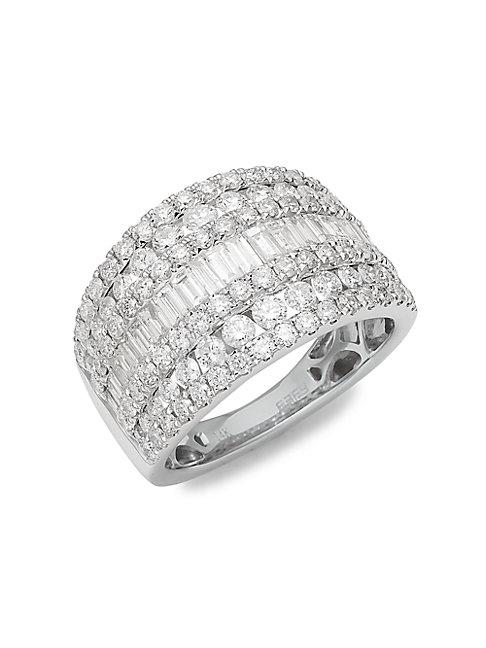 Effy 14k White Gold & Diamond Tiered Ring