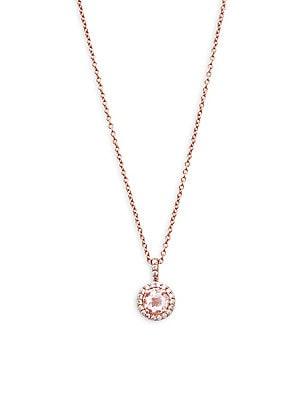 Lafonn Crystal And Sterling Silver Pendant Necklace
