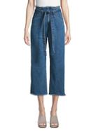 Renvy Paperbag Cropped Wide-leg Jeans