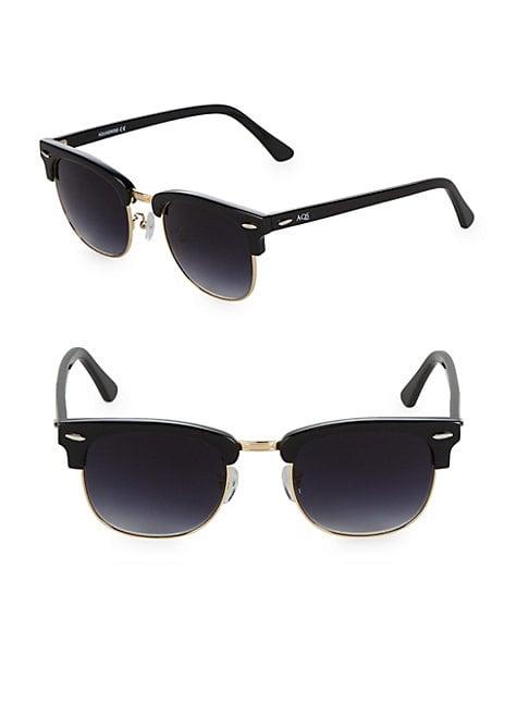 Aqs Tinted 51mm Round Sunglasses