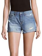 Jean Shop Distressed Cotton Shorts