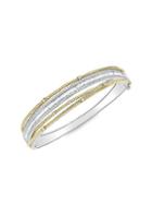 Effy 14k Two-tone Gold & Diamond Bangle Bracelet