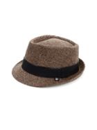 Block Headwear Plaid Fedora