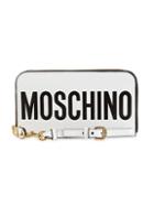 Moschino Logo Zip-around Leather Wallet