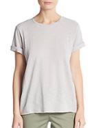 Vince Cotton Rolled Sleeve Tee