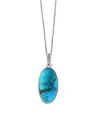 Effy Sterling Silver & Turquoise Pendant Necklace