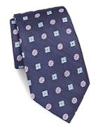 Saks Fifth Avenue Floral Embroidered Silk Tie