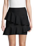 Bcbgmaxazria Ruffle-trimmed A-line Skirt