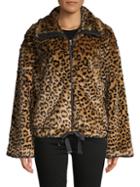 Rebecca Minkoff Bridit Leopard-print Faux Fur Jacket