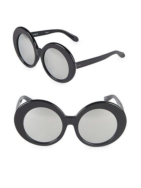 Linda Farrow 55mm Round Sunglasses