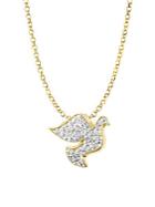 Alex Woo Little Faith Diamond And 14k Gold Pendant Necklace