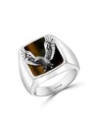 Effy Sterling Silver & Tiger Eye Eagle Ring
