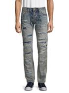 Cult Of Individuality Greaser Slim-fit Distressed Straight Jeans