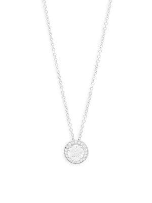 Lafonn Crystal & Sterling Silver Round Pendant Necklace
