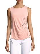 Calvin Klein Solid Pleated Tank Top