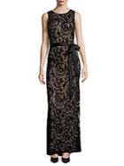 Adrianna Papell Sleeveless Lace Mermaid Gown