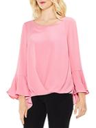 Vince Camuto Bell-sleeve Foldover Blouse