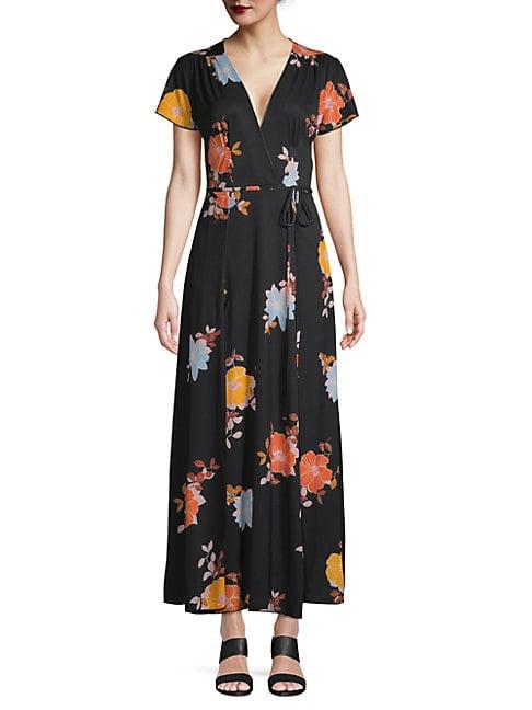 French Connection Floral-print Maxi Wrap Dress