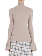 Carven Pleated Wrist Bell-sleeve Sweater