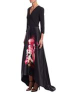 Theia Printed High-low Gown