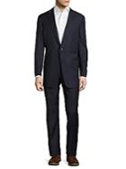 Hickey Freeman Wool Solid Woven Suit