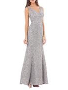 Js Collections V-neck Lace Gown