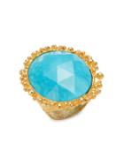 Alexis Bittar 10k Goldplated & Synthetic Turquoise Ring