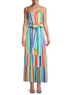 Alice + Olivia Multicolor Striped Maxi Dress