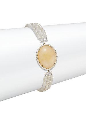 Meira T Diamond & Ethiopian Opal 14k Yellow Gold Bracelet