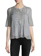 Zadig & Voltaire Silk Pleated Blouse