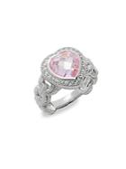 Judith Ripka Fontaine Crystal & Sapphire Heart Ring