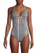 Red Carter Printed One-piece Swimsuit