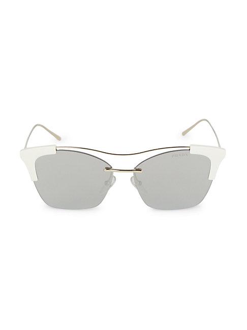 Prada 57mm Semi-rimless Cat Eye Sunglasses