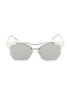 Prada 57mm Semi-rimless Cat Eye Sunglasses
