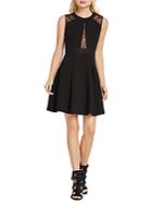 Bcbgmaxazria Lace Trimmed Fit-and-flare Dress