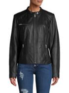 Marc New York By Andrew Marc Classic Leather Motorcycle Jacket