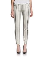7 For All Mankind The Ankle Skinny Striped Jeans