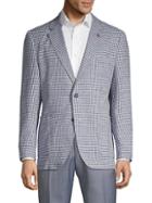 Tailorbyrd Standard-fit Mini Check Linen & Cotton Sportcoat