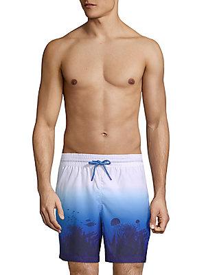 Le Club Original Deep Ocean-print Swim Shorts
