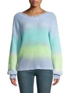 525 America Ombre Fringed Knit Sweater