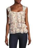 Rebecca Minkoff Alexis Floral Ruffled Top