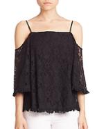 Bailey 44 Tusk Lace Cold-shoulder Top