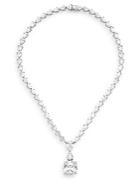 Cz By Kenneth Jay Lane Faceted Cushion Pendant Necklace